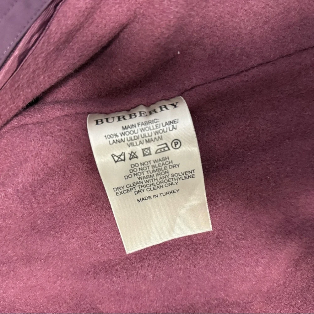 Deep Maroon Women's Burberry Trench Coat - Picture 15 of 15